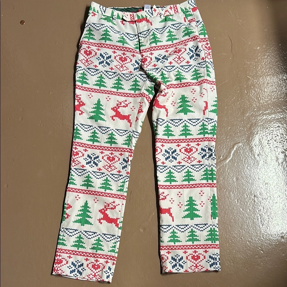 Festive Holiday Patterned Dress Pants Shinesty 34x33